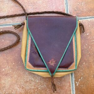 Vintage RUBY FIRECAT Tucson Artist Leather Bag Purse Designer Southwestern OOAK